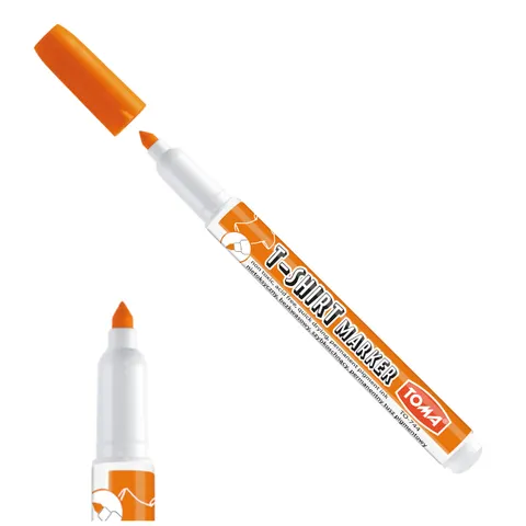 Marker do tkanin flamaster do ubrań pomarańczowy TOMA