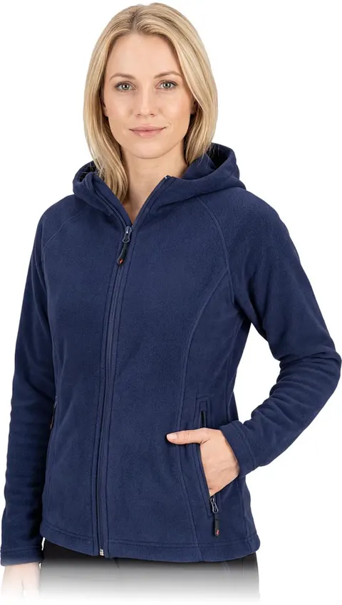 Bluza z polaru damski pol-lady granatowy