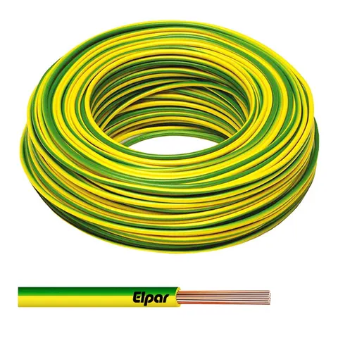 Przewód LgY 10 zielono-żółty H07V-K 450/750V jednożyłowy, żyła giętka, ELPAR