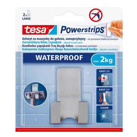 Uchwyt na maszynkę do golenia tesa® POWERSTRIPS samoprzylepny