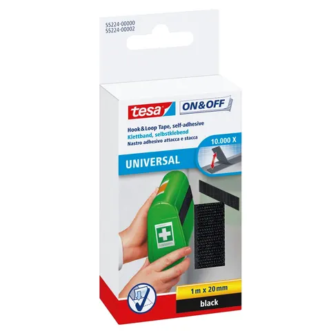 Tesa Rzep W Taśmie 1mx20mm Czarny