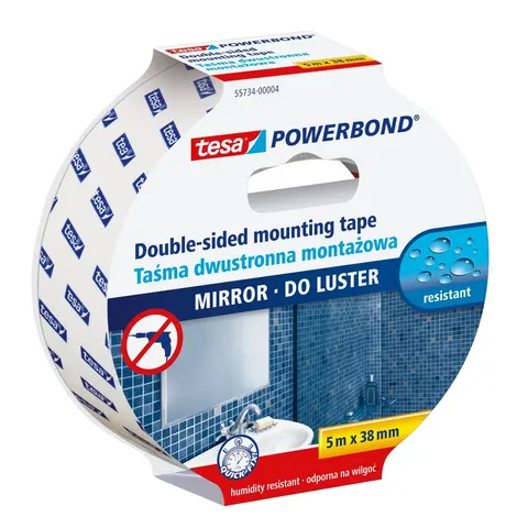Dwustronna taśma montażowa piankowa do luster tesa® POWERBOND 5m x 38mm