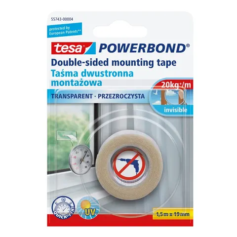 Taśma montażowa przeźroczysta Tesa® 19mm x 1,5m TESA
