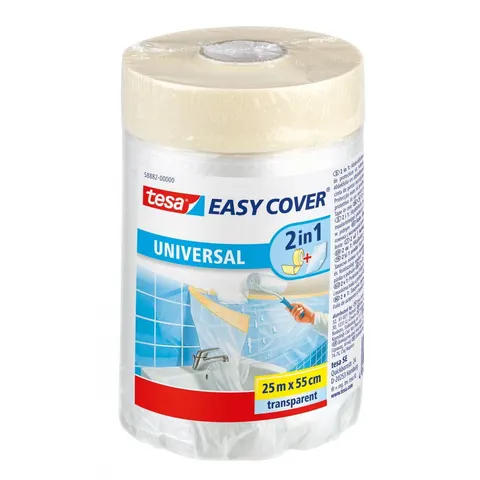 Folia malarska z taśmą tesa® 2 DNI 25m x 55cm