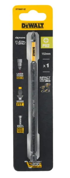 DT7800T DEWALT Długi Bit FLEXTORQ PH2/125 mm 1 szt.