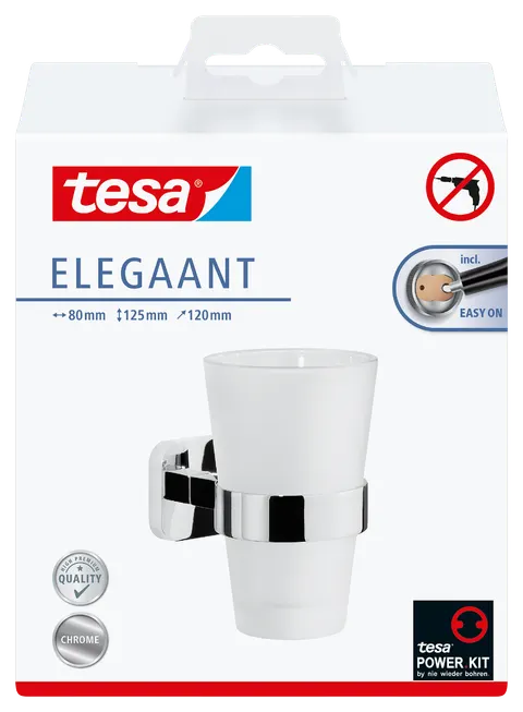 Uchwyt na szczoteczki bez wiercenia tesa® Elegaant