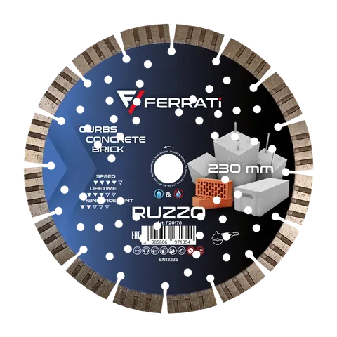 RUZZO FERRATi 230 Tarcza diamentowa tnąca 230mm