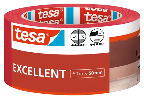 Taśma maskująca malarska tesa® EXCELLENT 1MIESIĄC 50m x 50mm