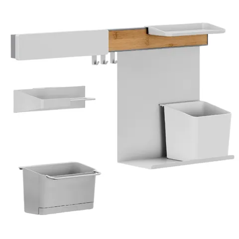 TESA COMBI XL Organizer wieszak kuchenny na ścianę bez wiercenia biały