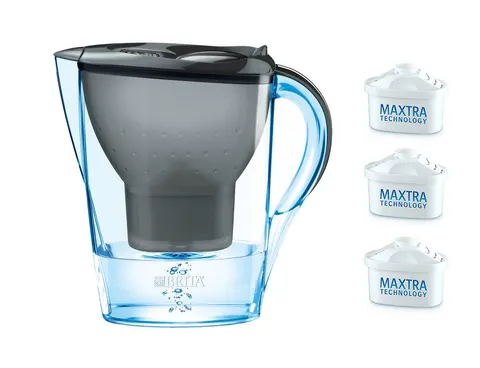 Dzbanek do wody Brita Marella Cool Grafitowy - 2,4L + 3szt filtrów Brita MAXTRA