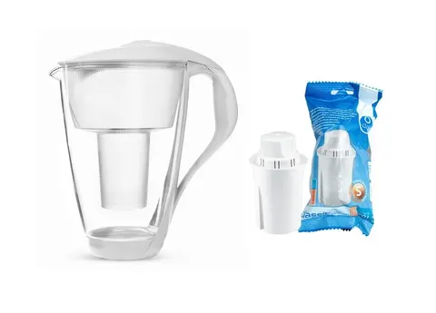 Dzbanek filtrujący Dafi crystal led szklany biały + filtr classic