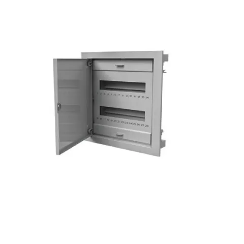 Rozdzielnica modułowa 2x12M podtynkowa z metalowymi drzwiami IP40, z zaciskami N+PE, biały; C.1524, PAWBOL