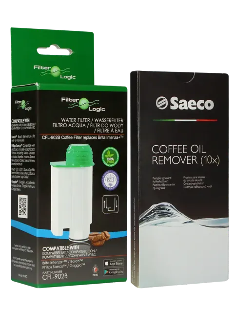 Filter Logic CFL-902B Filtr do ekspresów Philips Saeco + CA6704 Tabletki czyszczące 10 sztuk