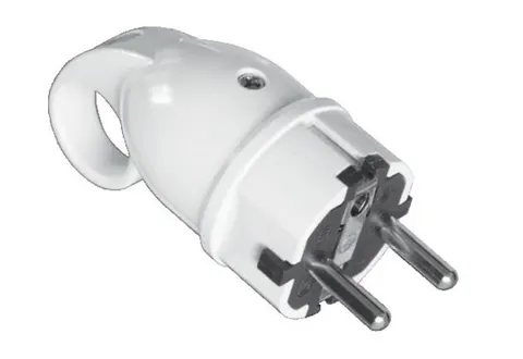 Wtyczka WT16A (250V) uni-schuko, biała