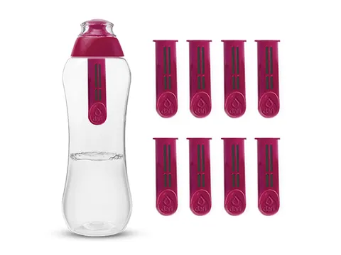 Dafi Butelka z 9 filtrami 0.5L Czerwona
