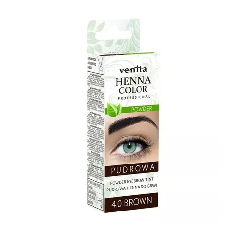 VENITA Henna pudrowa do brwi i rzęs BRĄZOWA, 4 g