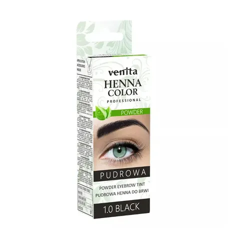 VENITA Henna pudrowa do brwi i rzęs CZARNA, 4 g