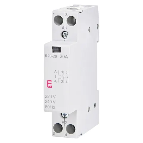 Stycznik modułowy 20A 230VAC 2P 2NO (2Z 0R) 1M, R20-20 230V; 002461210 ETI