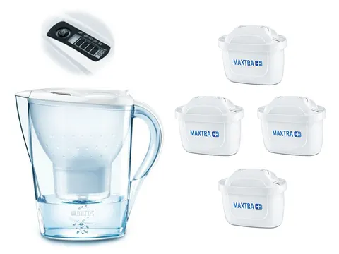 BRITA Marella BIAŁY 2,4 l Dzbanek do wody + 4 szt filtrów MAXTRA+ Plus