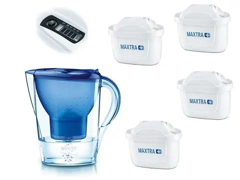 BRITA Marella NIEBIESKI 2,4 l Dzbanek do wody + 4 szt filtrów MAXTRA+ Plus