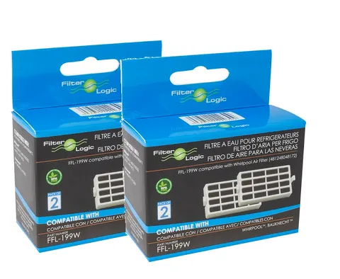 2 x Filter Logic FFL-199W Filtr powietrza do lodówek Whirlpool Microban BOX (4 szt)