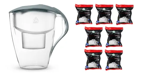 Dzbanek Dafi Astra LED stalowy 3,0l + 7 wkładów Filter Logic FL402H