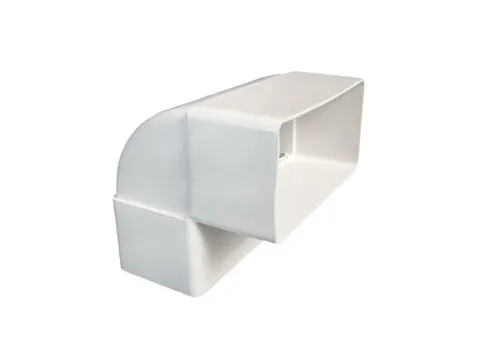 Kolano pionowe płaskie, wymiary: 110x55mm, białe, D/KPI 110x55; 007-0222, DOSPEL