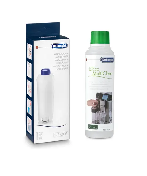 Zestaw DeLonghi DLSC002 filtr + Eco MultiClean DLSC550 250ml