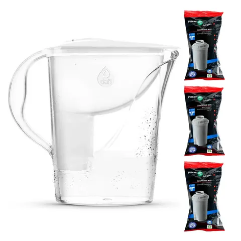 Dafi START 2,4L BIAŁY Dzbanek do wody filtr 3 szt Filter Logic FL-601G