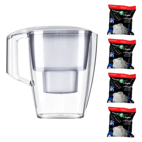 Dafi START 4,0L BIAŁY Dzbanek do wody filtr 4 szt Filter Logic FL-402H