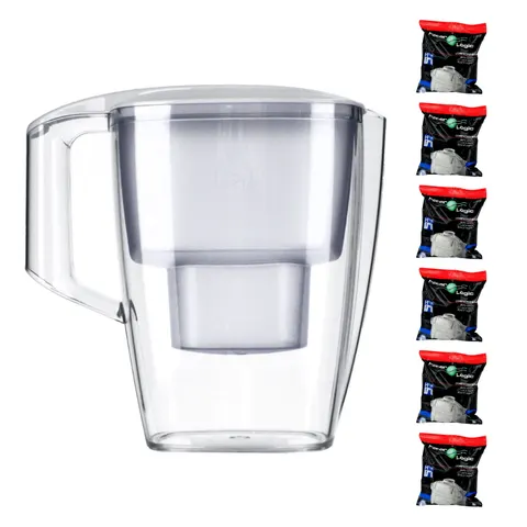 Dafi START 4,0L BIAŁY Dzbanek do wody filtr 6 szt Filter Logic FL-402H