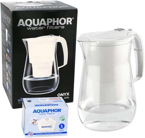 Aquaphor Onyx Biały Dzbanek do wody 4,2L filtr 1 szt B25 Mg