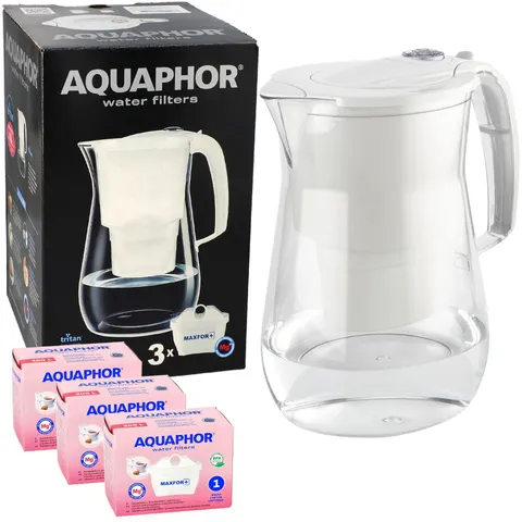 AQUAPHOR DZBANEK ONYX 4.2L + 3 X WKŁAD B25 MAXFOR BIAŁY