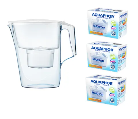 Aquaphor Time Biały Dzbanek do wody 2,5L filtr 3 szt B100-25 Maxfor