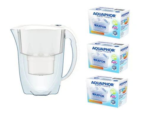 Aquaphor Amethyst Biały Dzbanek do wody 2,8L filtr 3 szt B100-25 Maxfor