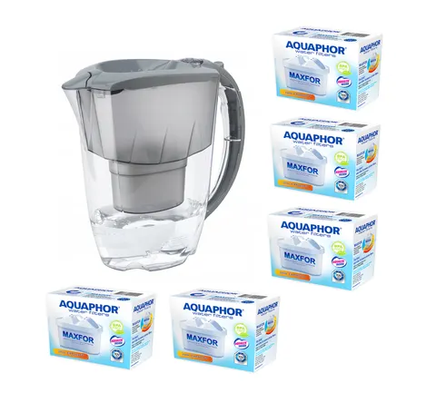 Aquaphor Amethyst Szary Dzbanek do wody 2,8L filtr 5 szt B100-25 Maxfor