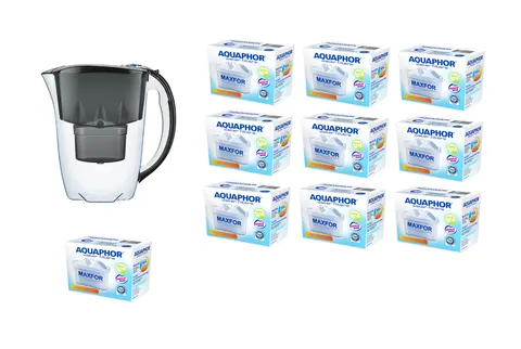 Aquaphor Amethyst Czarny Dzbanek do wody 2,8L filtr 10 szt B100-25 Maxfor