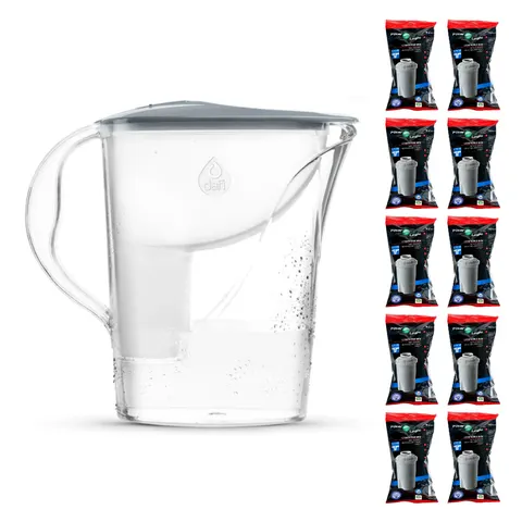 Dafi START 2,4L STALOWY Dzbanek do wody filtr 10 szt Filter Logic FL-601G