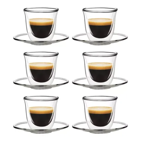 Szklaneczka termiczna do espresso ze spodkiem Filter Logic CFL-657 6 szt.