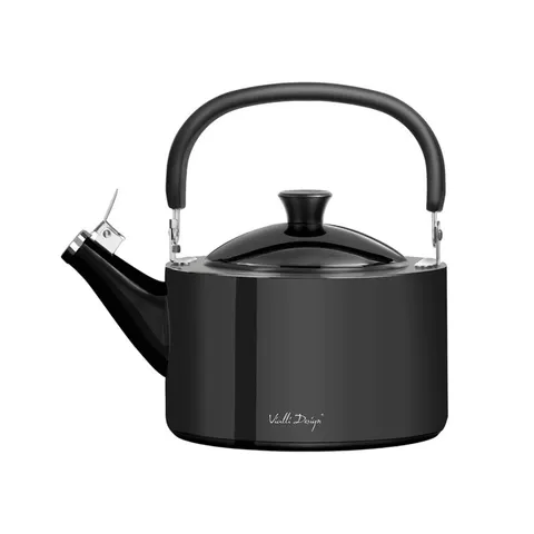 Czajnik z gwizdkiem Vialli Design Diamante 1,5 l - grafit polerowany