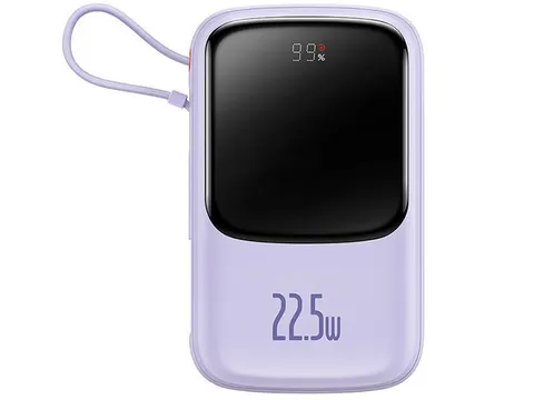 BASEUS QPOW PRO 10000mAh 22,5W PURPLE POWER BANK + KABEL USB-C