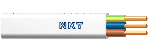 Przewód YDYp 3x4 żo 450/750V biały, krążek 100m; NKT CABLES