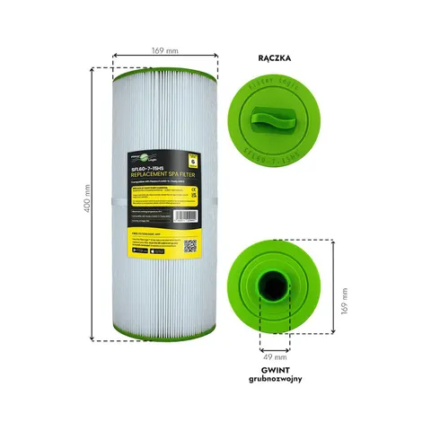 Filtr wody do basenu FilterLogic SFL60-7-15HS (Pleatco PJW60TL-F2S)