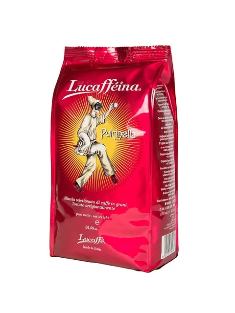 Lucaffe Pulcinella 1kg - kawa ziarnista dwa razy więcej kofeiny!