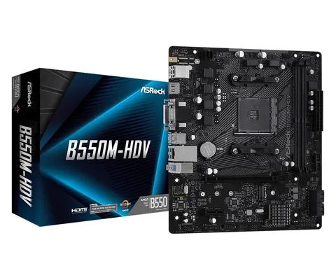 ASRock Płyta główna B550M-HDV AM4 2DDR4 HDMI/DVI/D-SUB M.2 mATX