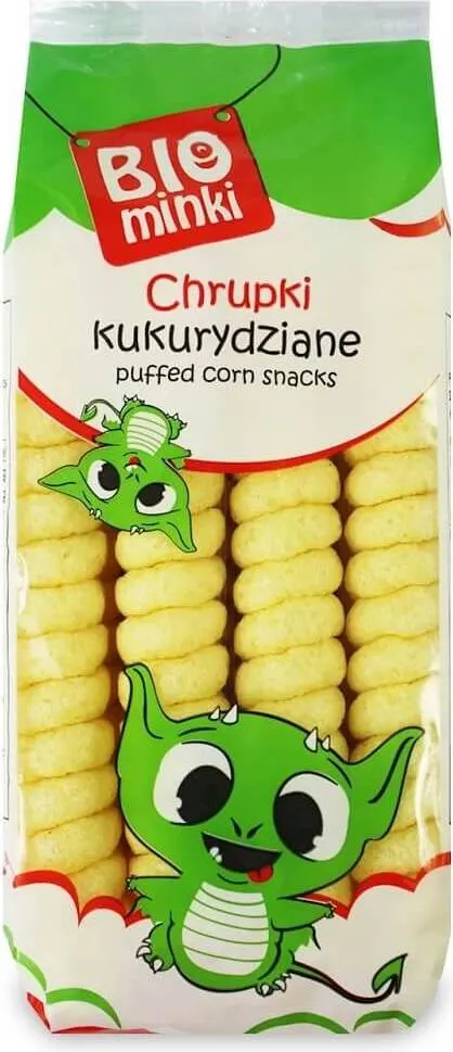 CHRUPKI KUKURYDZIANE SPIRALE BEZGLUTENOWE BIO 60 g - BIOMINKI DATA: 12-2026
