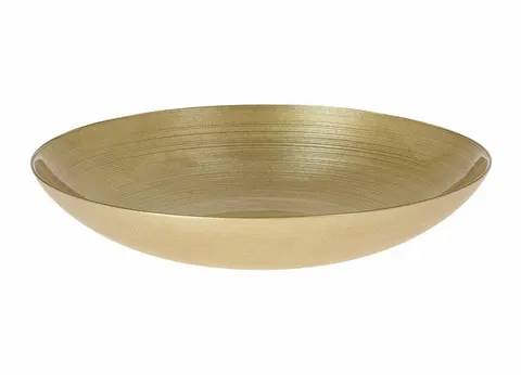Miska szklana 30 cm Złote Paski H&S