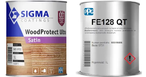 Zestaw do Renowacji Okien Urzędowski - Sigma WoodProtect + PPG FE128