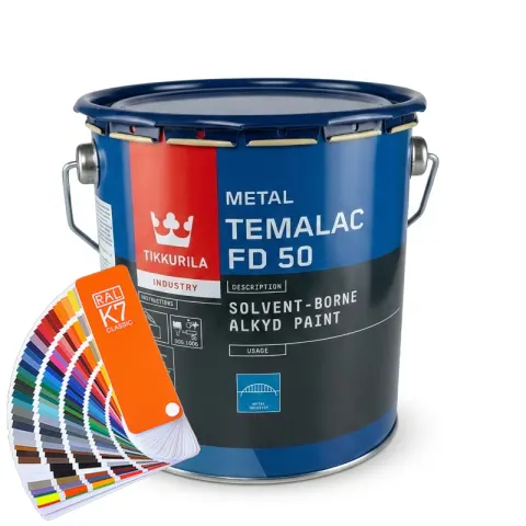 Tikkurila Temalac FD 50 – Szybkoschnąca Farba Alkidowa Gruntoemalia Półpołysk