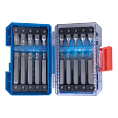 PROMOCJA-ZESTAW BITÓW 10mm 41cz. HEX 5 - 10mm. TORX T10 - T60. SPLINE 5 - 14mm